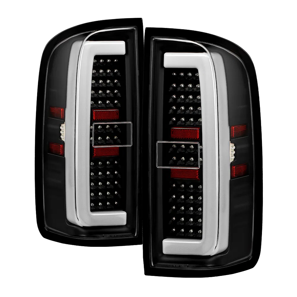 9053726 – SPYDER Tail Light Assembly, Clear Lens Black Housing LED Red Bulb Set Of 2